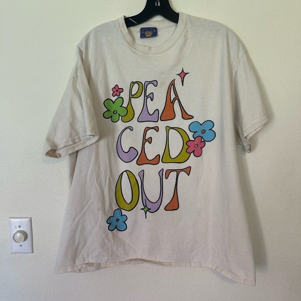 CONEY ISLAND PICNIC CIP Records Womens Oversized Graphic Tee Small/Medium